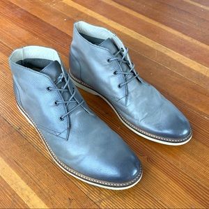 Lacoste Sherbrooke Grey Leather Loafers size 13!